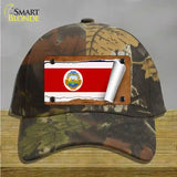 Costa Rica Flag Scroll Novelty License Plate Hat Cotton / Camoflauge