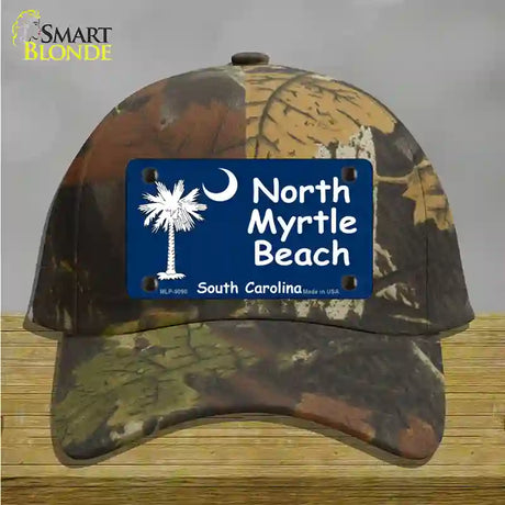 North Myrtle Beach Flag Novelty License Plate Hat Cotton / Camoflauge