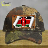 Kenya Flag Scroll Novelty License Plate Hat Cotton / Camoflauge