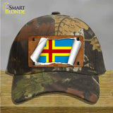 Aland Flag Scroll Novelty License Plate Hat Cotton / Camoflauge