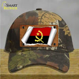 Angola Flag Scroll Novelty License Plate Hat Cotton / Camoflauge