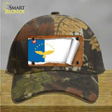 Azores Flag Scroll Novelty License Plate Hat Cotton / Camoflauge