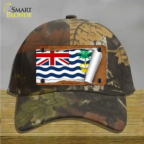 British Indian Ocean Flag Scroll Novelty License Plate Hat Cotton / Camoflauge