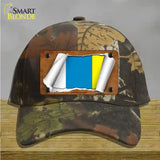 Canary Island Flag Scroll Novelty License Plate Hat Cotton / Camoflauge