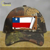 Chile Flag Scroll Novelty License Plate Hat Cotton / Camoflauge