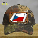 Czech Republic Flag Scroll Novelty License Plate Hat Cotton / Camoflauge