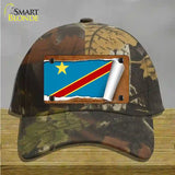 Congo Democratic Republic Flag Scroll Novelty License Plate Hat Cotton / Camoflauge