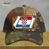 Croatia Flag Scroll Novelty License Plate Hat Cotton / Camoflauge