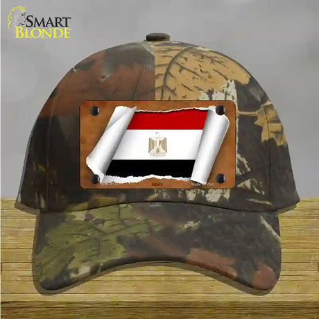 Egypt Flag Scroll Novelty License Plate Hat Cotton / Camoflauge