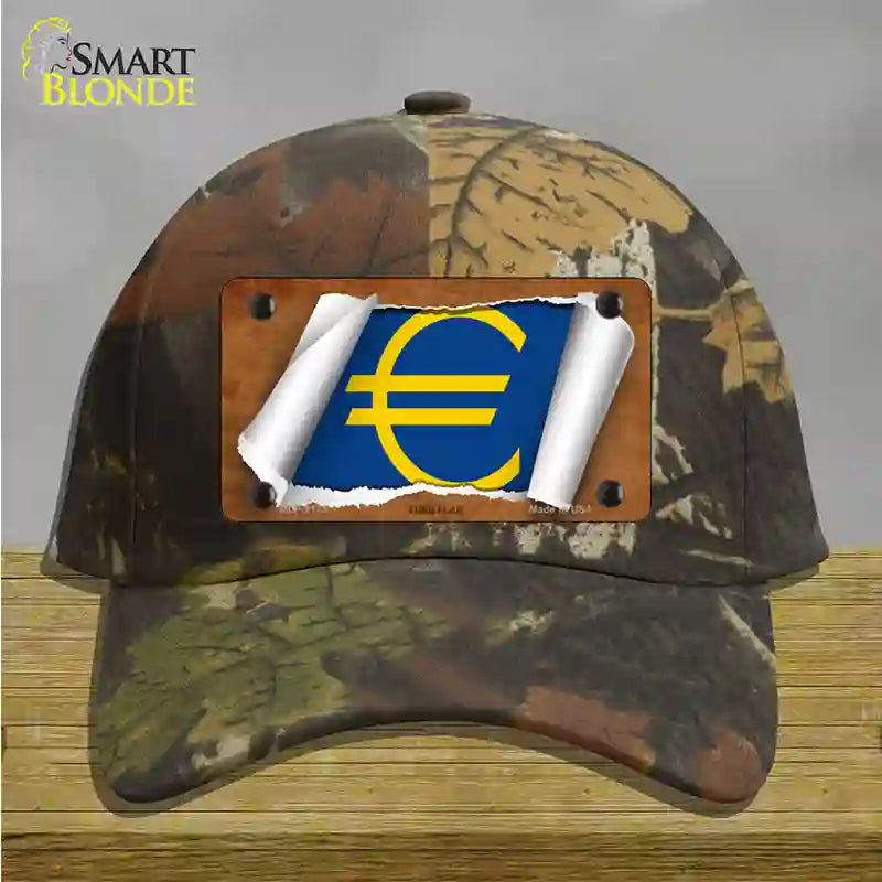 Euro Flag Scroll Novelty License Plate Hat Cotton / Camoflauge