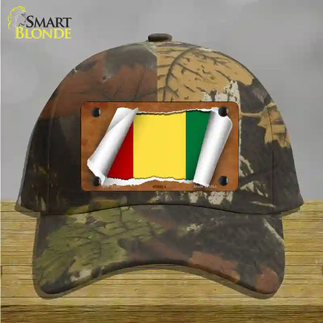 Guinea Flag Scroll Novelty License Plate Hat Cotton / Camoflauge