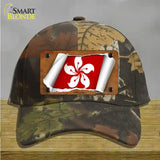 Hong Kong Flag Scroll Novelty License Plate Hat Cotton / Camoflauge