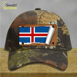 Iceland Flag Scroll Novelty License Plate Hat Cotton / Camoflauge