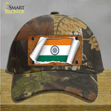 India Flag Scroll Novelty License Plate Hat Cotton / Camoflauge