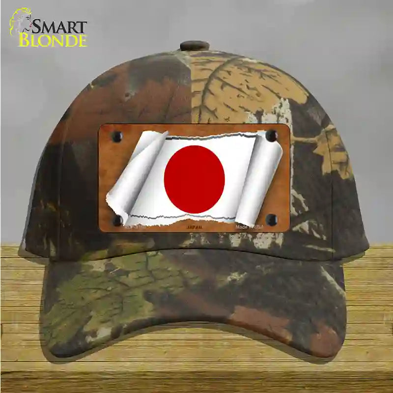 Japan Flag Scroll Novelty License Plate Hat Cotton / Camoflauge