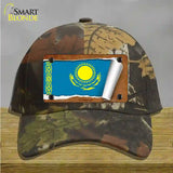 Kasakhstan Flag Scroll Novelty License Plate Hat Cotton / Camoflauge