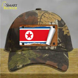 North Korea Flag Scroll Novelty License Plate Hat Cotton / Camoflauge