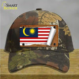 Malaysia Flag Scroll Novelty License Plate Hat Cotton / Camoflauge