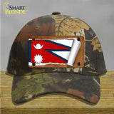 Nepal Flag Scroll Novelty License Plate Hat Cotton / Camoflauge