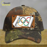 Olympic Flag Scroll Novelty License Plate Hat Cotton / Camoflauge