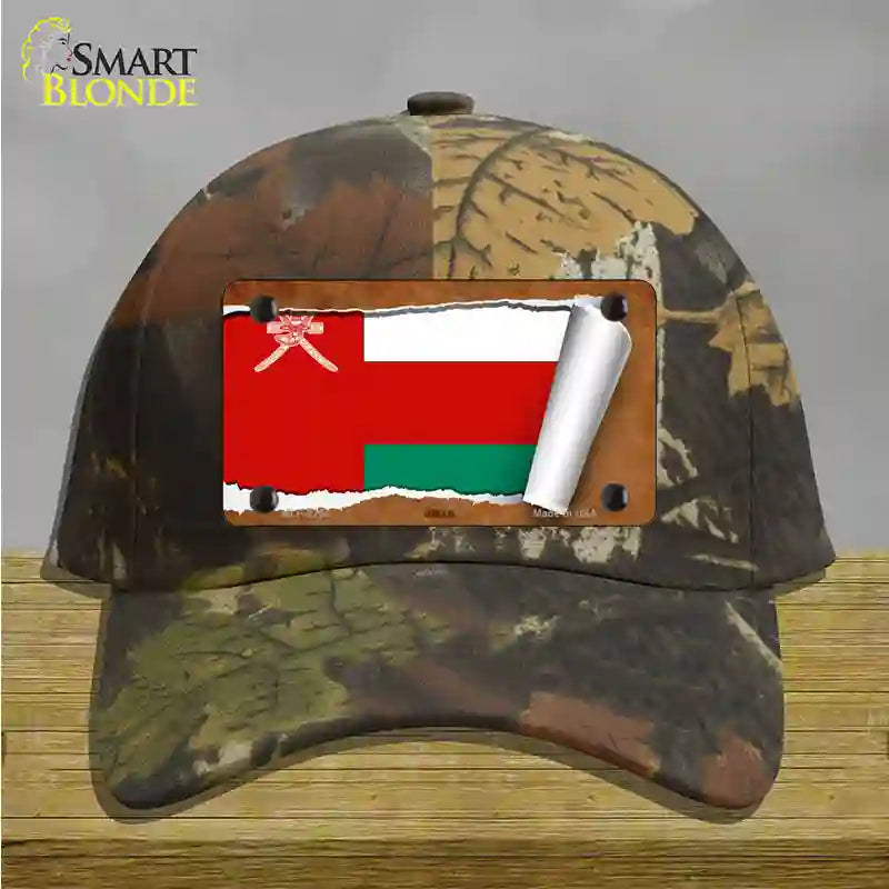 Oman Flag Scroll Novelty License Plate Hat Cotton / Camoflauge