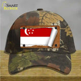 Singapore Flag Scroll Novelty License Plate Hat Cotton / Camoflauge