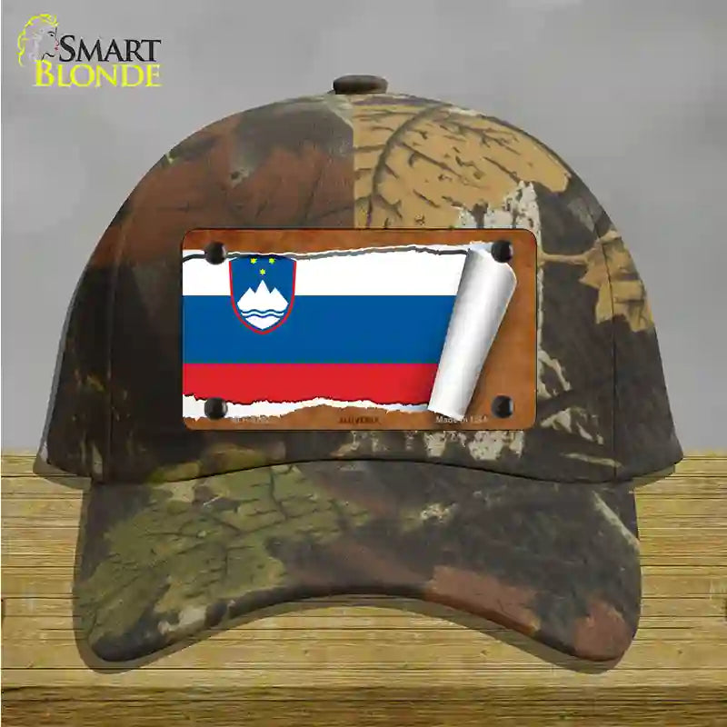 Slovenia Flag Scroll Novelty License Plate Hat Cotton / Camoflauge