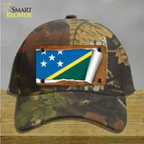 Solomon Islands Flag Scroll Novelty License Plate Hat Cotton / Camoflauge