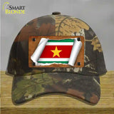 Suriname Flag Scroll Novelty License Plate Hat Cotton / Camoflauge