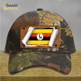 Uganda Flag Scroll Novelty License Plate Hat Cotton / Camoflauge