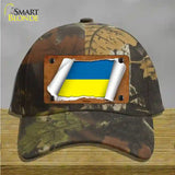 Ukraine Flag Scroll Novelty License Plate Hat Cotton / Camoflauge