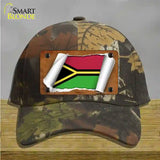 Vanuatu Flag Scroll Novelty License Plate Hat Cotton / Camoflauge