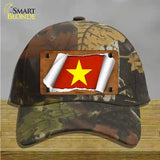 Vietnam Flag Scroll Novelty License Plate Hat Cotton / Camoflauge