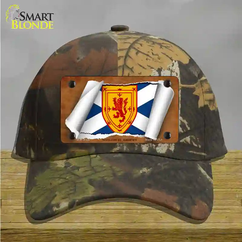 Scotland St. Andrews Flag Scroll Novelty License Plate Hat Cotton / Camoflauge