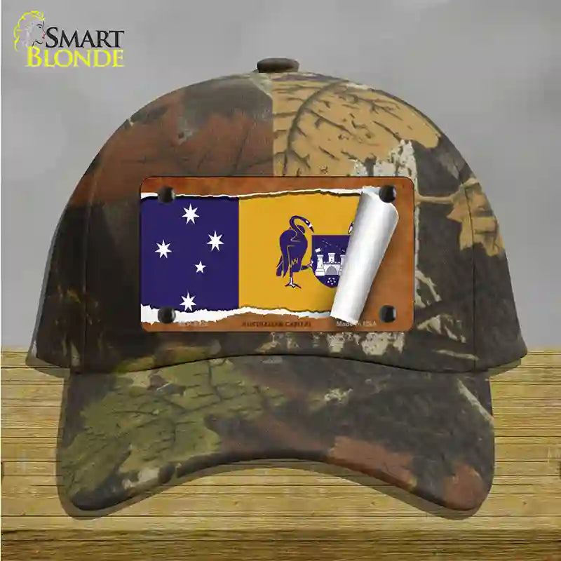 Australian Capital Flag Scroll Novelty License Plate Hat Cotton / Camoflauge