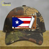 Puerto Rico Flag Scroll Novelty License Plate Hat Cotton / Camoflauge