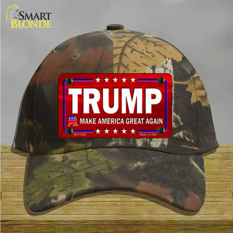 Trump Red Novelty License Plate Hat Cotton / Camoflauge