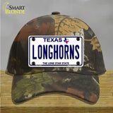 Longhorn Texas Novelty License Plate Hat Cotton / Camoflauge