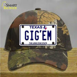 Gigem Texas Novelty License Plate Hat Cotton / Camoflauge