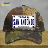 San Antonio Texas Novelty License Plate Hat Cotton / Camoflauge