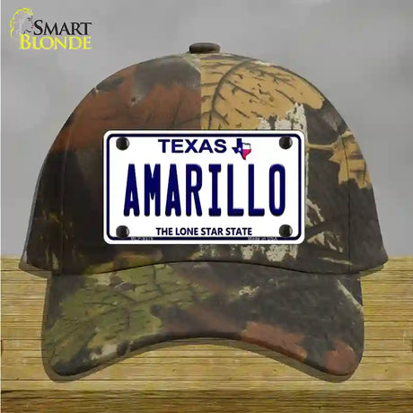 Amarillo Texas Novelty License Plate Hat Cotton / Camoflauge