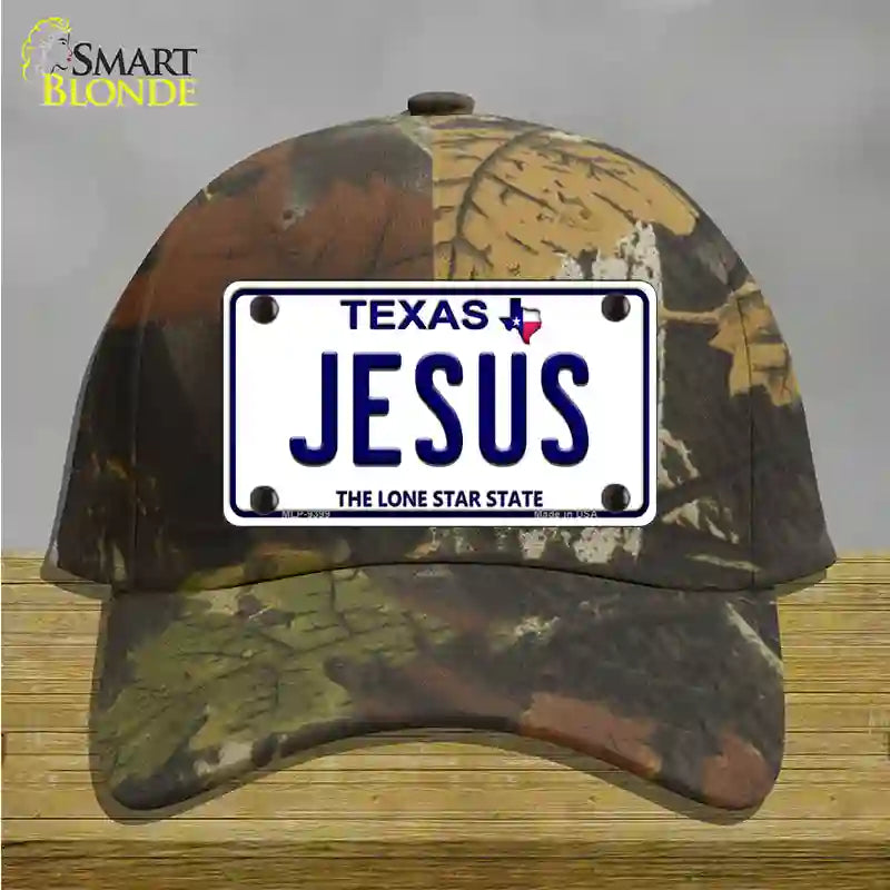 Jesus Texas Novelty License Plate Hat Cotton / Camoflauge