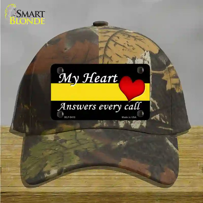 My Heart Answers Every Call Novelty License Plate Hat Cotton / Camoflauge