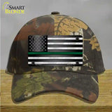 American Flag Thin Green Line Novelty License Plate Hat Cotton / Camoflauge