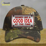 Seemed Like A Good Idea Novelty License Plate Hat Cotton / Camoflauge