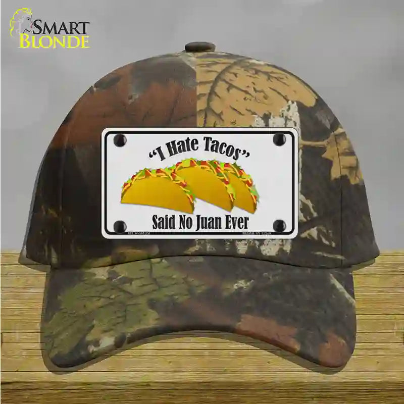 Tacos Novelty License Plate Hat Cotton / Camoflauge