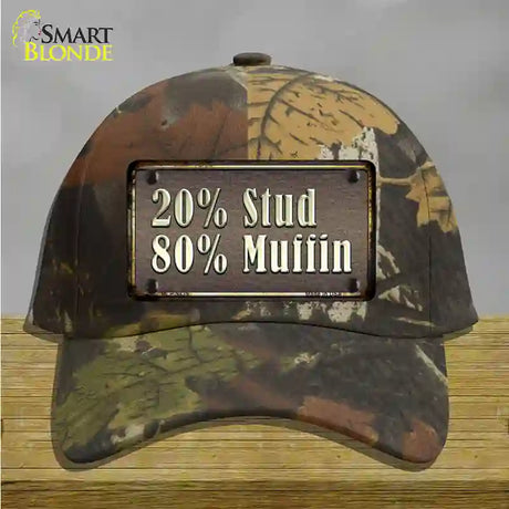 20 Percent Stud Novelty License Plate Hat Cotton / Camoflauge