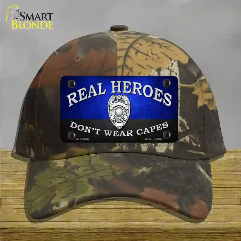 Real Heroes Blue Novelty License Plate Hat Cotton / Camoflauge