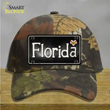 Florida Flag Script Novelty License Plate Hat Cotton / Camoflauge