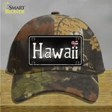 Hawaii Flag Script Novelty License Plate Hat Cotton / Camoflauge